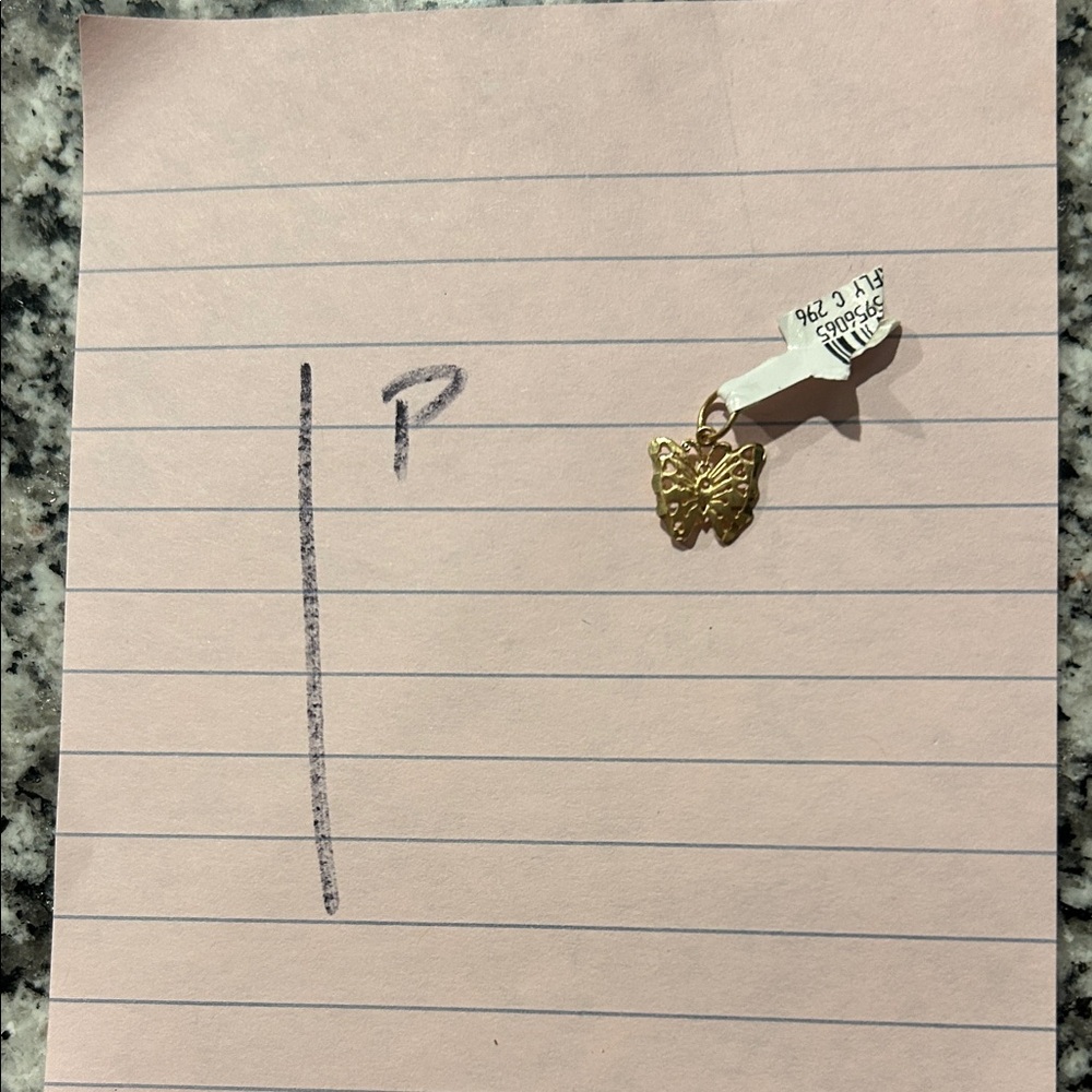 Butterfly Dsigns Gold Butterfly Charm